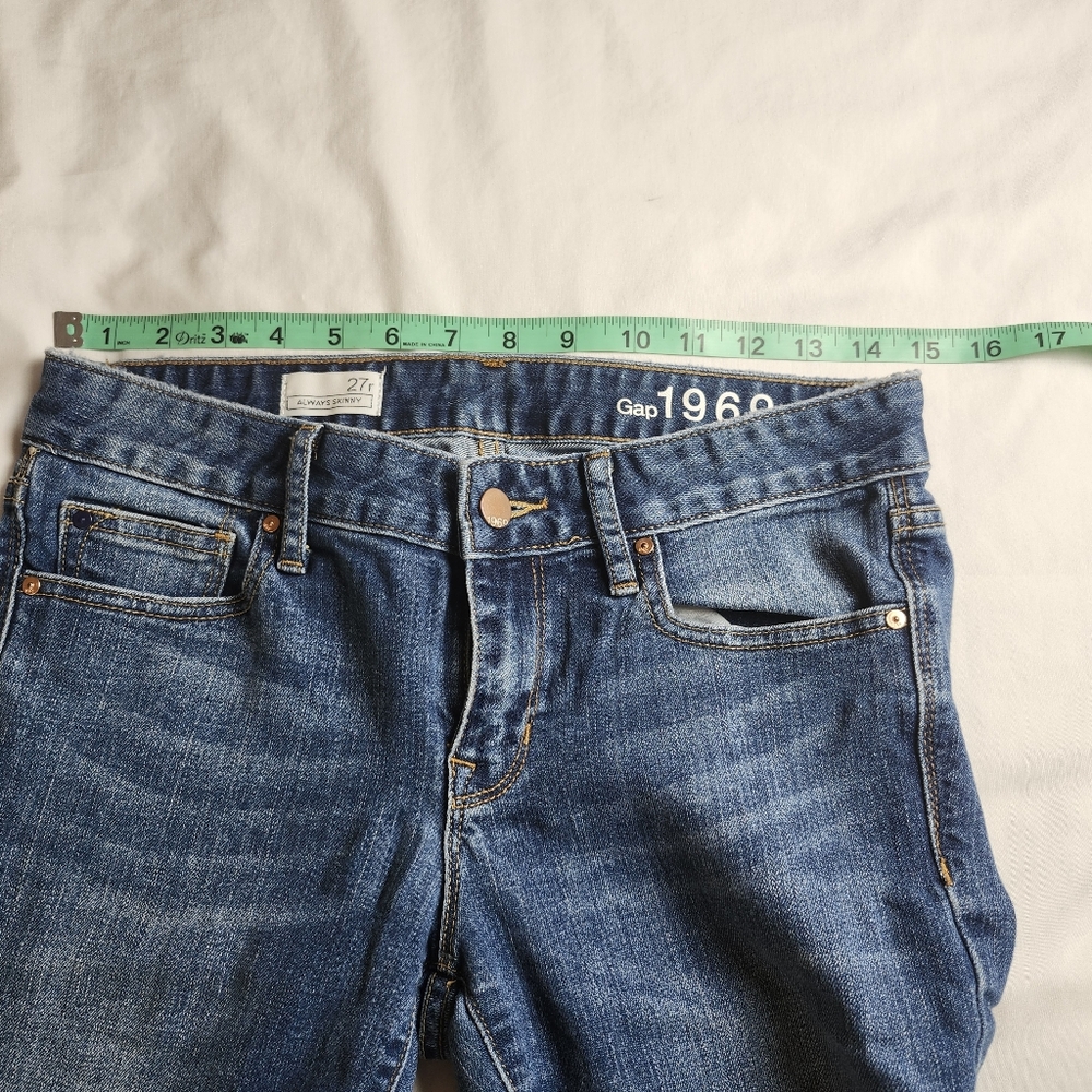 GAP 1969 Classic Blue Straight Leg Jeans Size 27 R - Picture 6 of 8